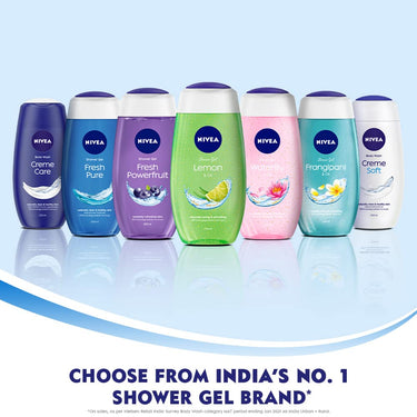 NIVEA Frangipani & Oil 250ml Body Wash| Shower Gel with Care Oil Pearls| Refreshing Scent of Frangipani Flower|Clean, Healthy & Moisturized Skin